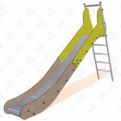 Maxi piste verte J1011 aires de jeux jeux classiques toboggans et glissières image 3d