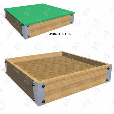 Bac à sable J106 aires de jeux jeux éducatifs & sensoriels jeux de sable image 3d