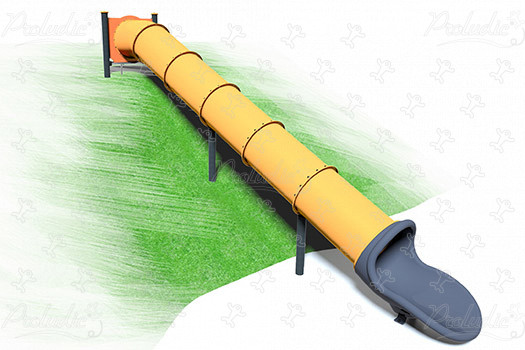 Glissière de talus tubulaire J1130 aires de jeux jeux classiques toboggans et glissières image 3d