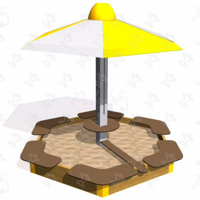 Bac à sable parasol J130 aires de jeux jeux éducatifs & sensoriels jeux de sable image 3d
