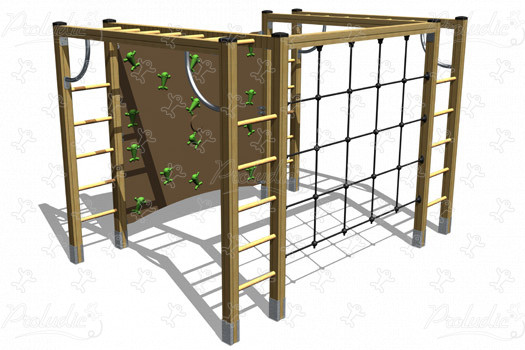 J1606 aires de jeux jeux d'équilibre & jeux à grimper structures à grimper image 3d