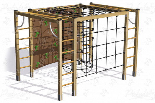 J1608 aires de jeux jeux d'équilibre & jeux à grimper structures à grimper image 3d