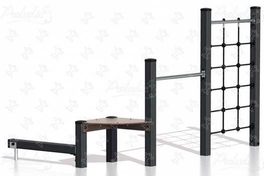 J1661-M aires de jeux jeux d'équilibre & jeux à grimper structures à grimper image 3d