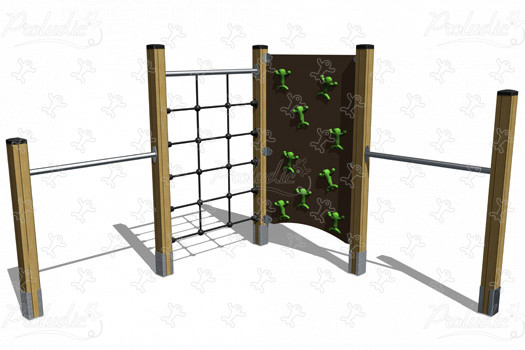 J1662 aires de jeux jeux d'équilibre & jeux à grimper structures à grimper image 3d