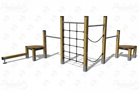 J1664 aires de jeux jeux d'équilibre & jeux à grimper structures à grimper image 3d