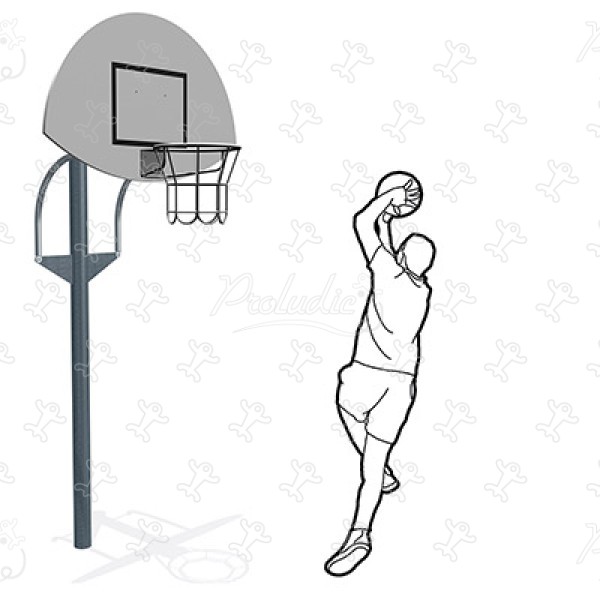 Poteau de basket J2211 sport & fitness acti'fun multisports image 3d
