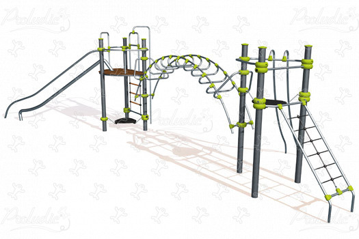 J2530-M aires de jeux structures multi-activités / jeux multifonctions ixo image 3d