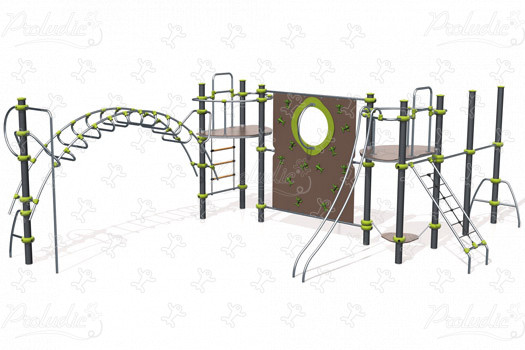 J2531-M aires de jeux structures multi-activités / jeux multifonctions ixo image 3d