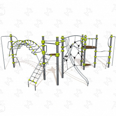 J2532-M aires de jeux structures multi-activités / jeux multifonctions ixo image 3d