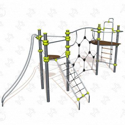 J2533-M aires de jeux structures multi-activités / jeux multifonctions ixo image 3d