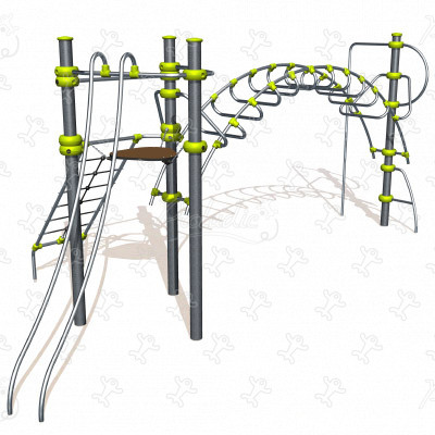 J2535-M aires de jeux structures multi-activités / jeux multifonctions ixo image 3d