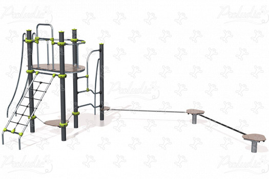 J2576-M aires de jeux structures multi-activités / jeux multifonctions ixo image 3d