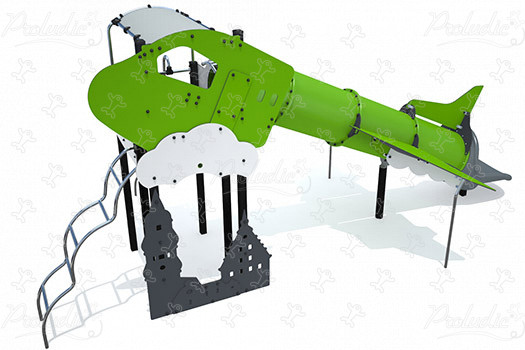 Avion au décollage J2689® aires de jeux jeux classiques city image 3d