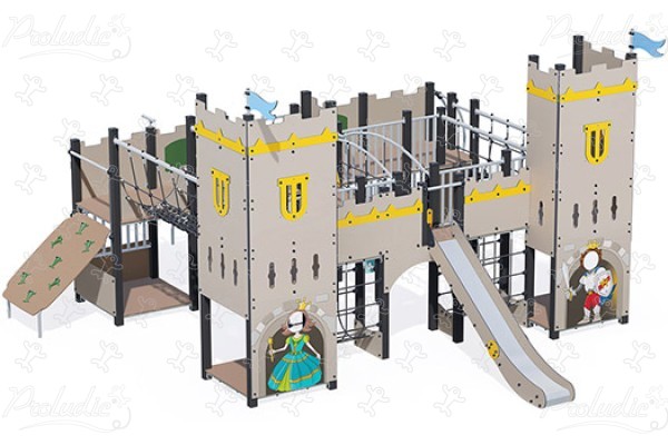 Château fort J2697® aires de jeux jeux thématiques médiéval image 3d