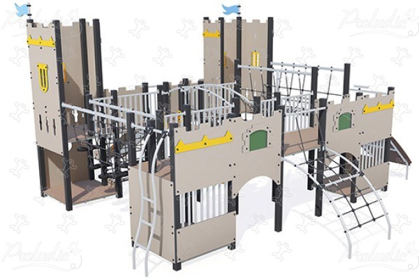 Château fort J2697® aires de jeux jeux thématiques médiéval image 3d