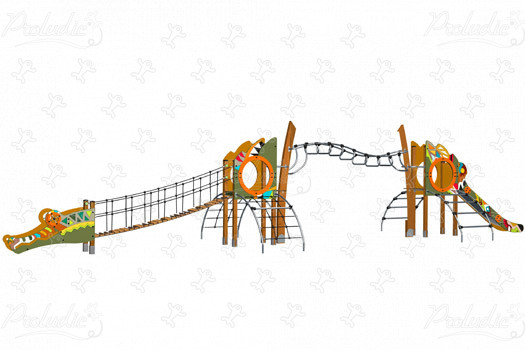 Croco J2771-GE aires de jeux grafic games pour des aires de jeux personnalisées finition etnik image 3d