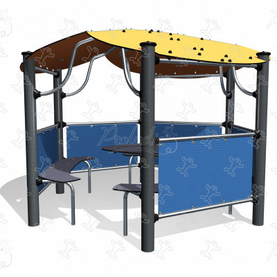 Espace Rencontre 3 J2860 mobilier urbain mobilier, clôtures & accessoires mobilier (banc, corbeille, abri) image 3d