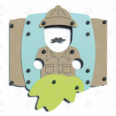 Panneau Aventure J3413 aires de jeux jeux éducatifs & sensoriels panneaux ludiques & jeux sonores et musicaux image 3d