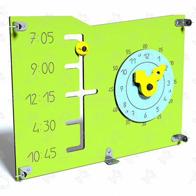 Panneau Horloge J3423® aires de jeux jeux éducatifs & sensoriels panneaux ludiques & jeux sonores et musicaux image 3d