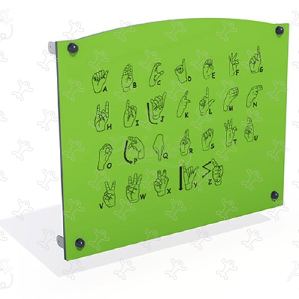 Panneau langue des signes J3429 aires de jeux jeux éducatifs & sensoriels panneaux ludiques & jeux sonores et musicaux image 3d