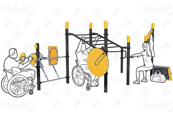 Station ludo-sportive inclusive J37101® sport & fitness acti'fun acti&rsquo;fit image 3d