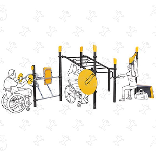 Station ludo-sportive inclusive J37101® sport & fitness acti'fun acti&rsquo;fit image 3d