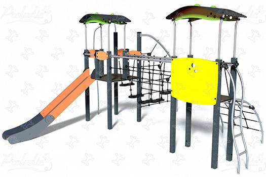 J38107 aires de jeux structures multi-activités / jeux multifonctions diabolo image 3d