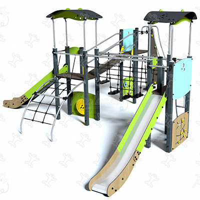 J38109-C aires de jeux structures multi-activités / jeux multifonctions diabolo image 3d