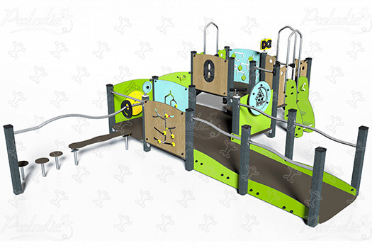 J38200-C aires de jeux structures multi-activités / jeux multifonctions diabolo image 3d