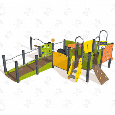 J38200 aires de jeux structures multi-activités / jeux multifonctions diabolo image 3d