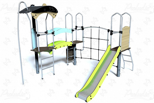J3832-C aires de jeux structures multi-activités / jeux multifonctions diabolo image 3d