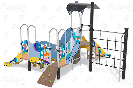 J3851-GO aires de jeux structures multi-activités / jeux multifonctions diabolo image 3d