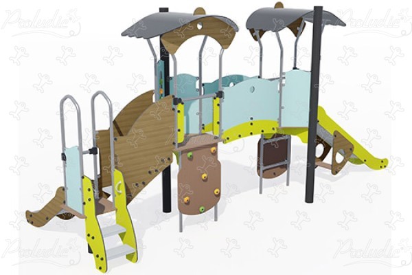 J3857-C aires de jeux structures multi-activités / jeux multifonctions diabolo image 3d