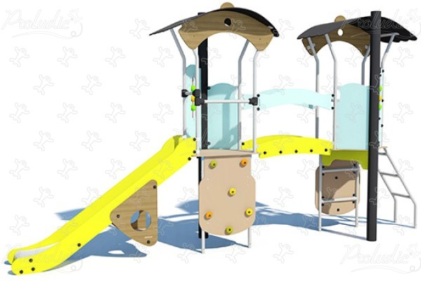 J3868-C aires de jeux structures multi-activités / jeux multifonctions diabolo image 3d