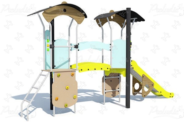 J3868-C aires de jeux structures multi-activités / jeux multifonctions diabolo image 3d