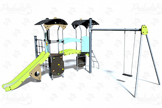 J3871-C® aires de jeux structures multi-activités / jeux multifonctions diabolo image 3d