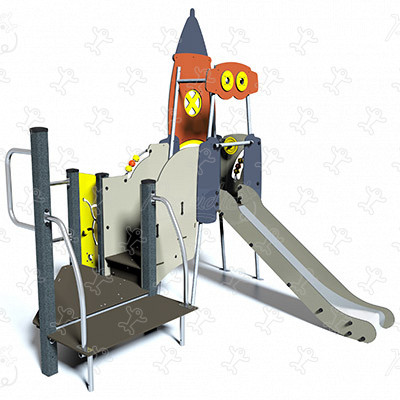 Fusée inclusive J4022 aires de jeux jeux thématiques metropolis image 3d