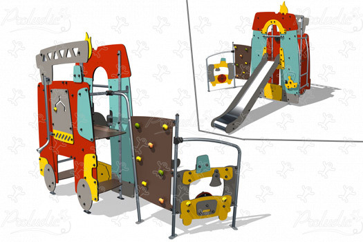 Camion de pompier J4040 aires de jeux jeux thématiques city image 3d