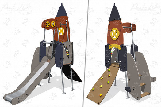 Fusée J4052 aires de jeux jeux thématiques metropolis image 3d