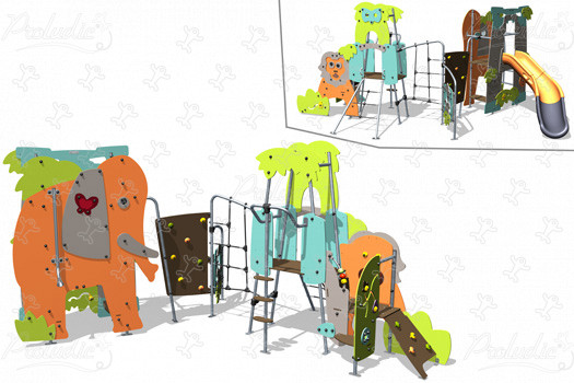 Jungle J4081 aires de jeux jeux thématiques aventure image 3d