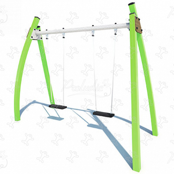 2 sièges plats J432® aires de jeux jeux classiques balançoires / portiques image 3d
