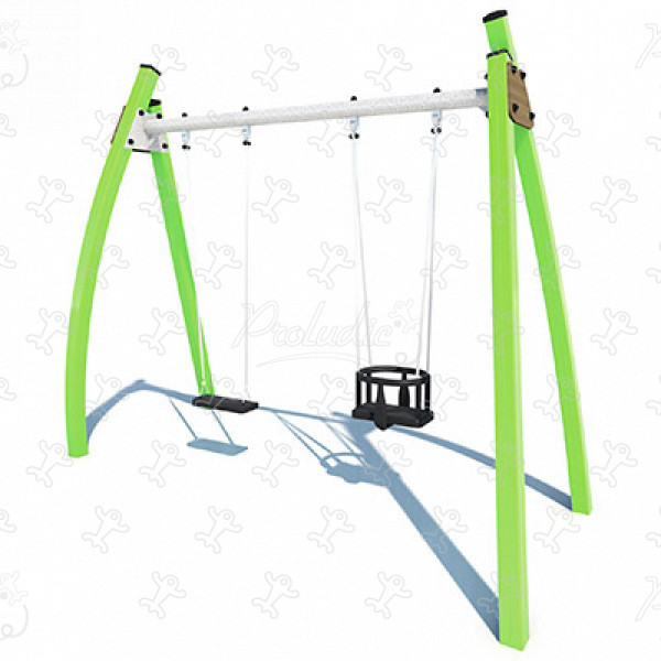 1 siège bébé, 1 siège plat J433® aires de jeux jeux classiques balançoires / portiques image 3d