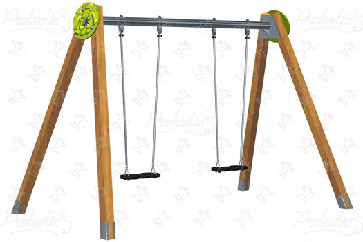 2 sièges plats J450-GA aires de jeux grafic games pour des aires de jeux personnalisées finition amazone image 3d