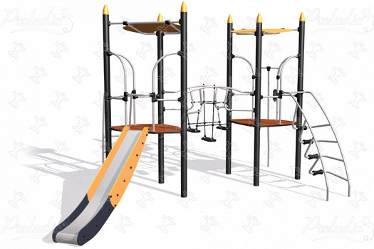 J45023 aires de jeux structures multi-activités / jeux multifonctions biibox image 3d