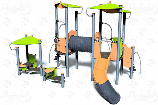 J45202 aires de jeux structures multi-activités / jeux multifonctions biibox image 3d