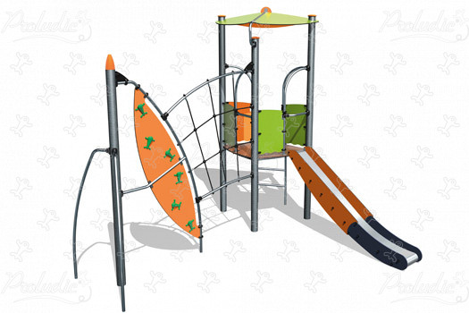 J45203 aires de jeux structures multi-activités / jeux multifonctions biibox image 3d