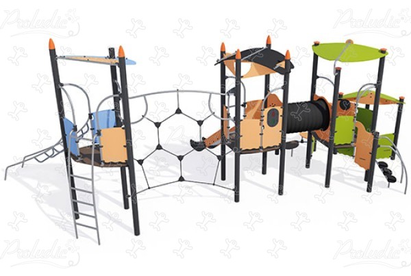 J45416 aires de jeux structures multi-activités / jeux multifonctions biibox image 3d