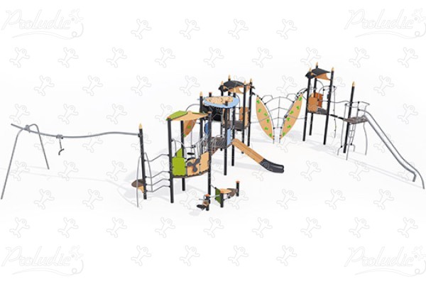 J45417 aires de jeux structures multi-activités / jeux multifonctions biibox image 3d