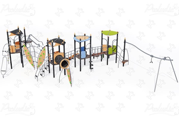 J45417 aires de jeux structures multi-activités / jeux multifonctions biibox image 3d