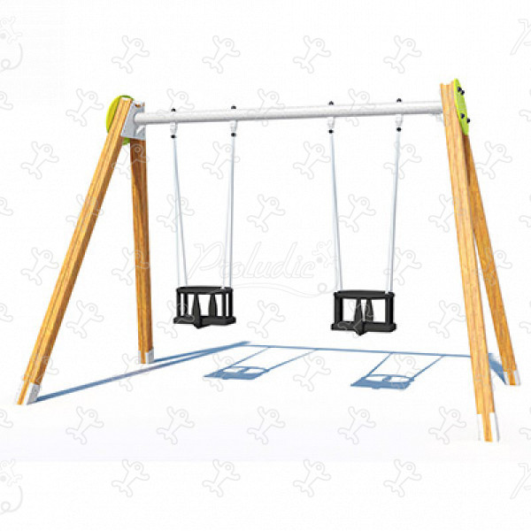 2 sièges bébé J470 aires de jeux jeux classiques balançoires / portiques image 3d